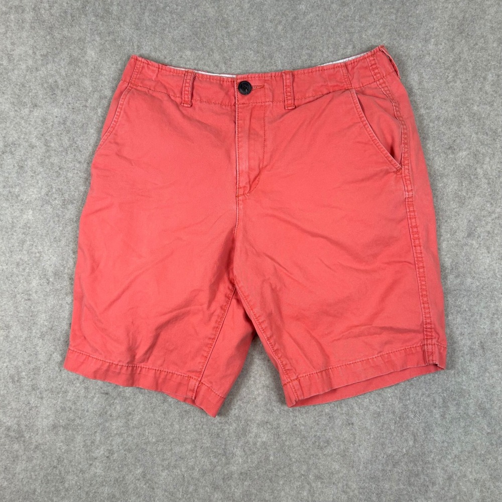 American Eagle Shorts Mens 30 Coral Pink Classic Cotton Flat Front Casual 1399